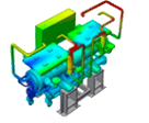 Safety analysis of marine refrigeration machine under vibration