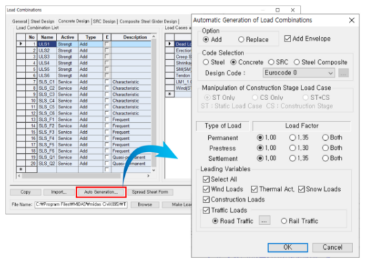 Load Combination ( Auto Generation)