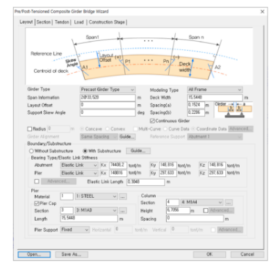 Prestressed Composite Bridge Wizard